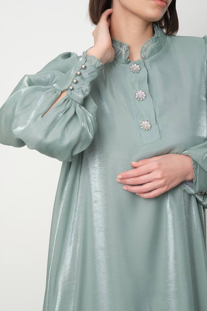 Collar Lace Organze - Mint - modestanbul