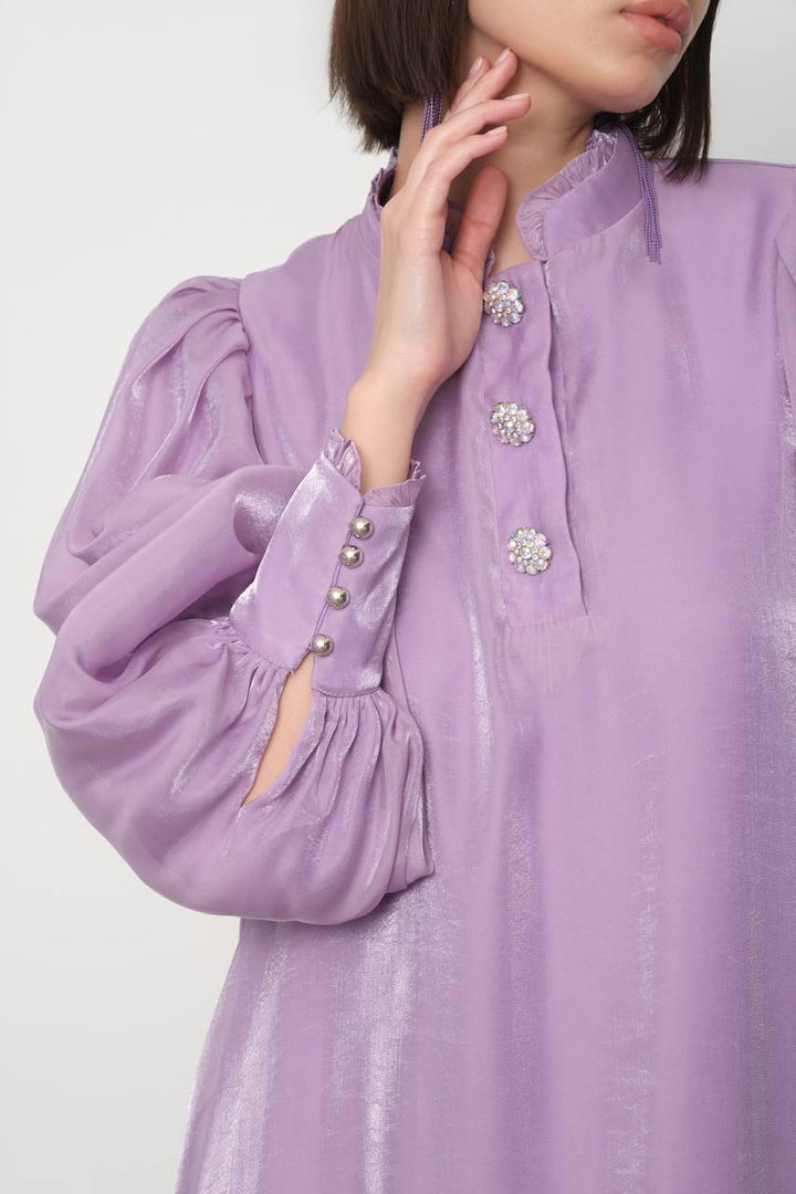 Collar Lace Organze - Lilac - modestanbul