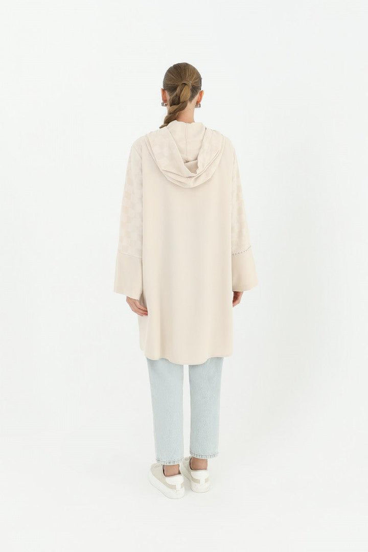 Hooded Tunic - Beige - modestanbul