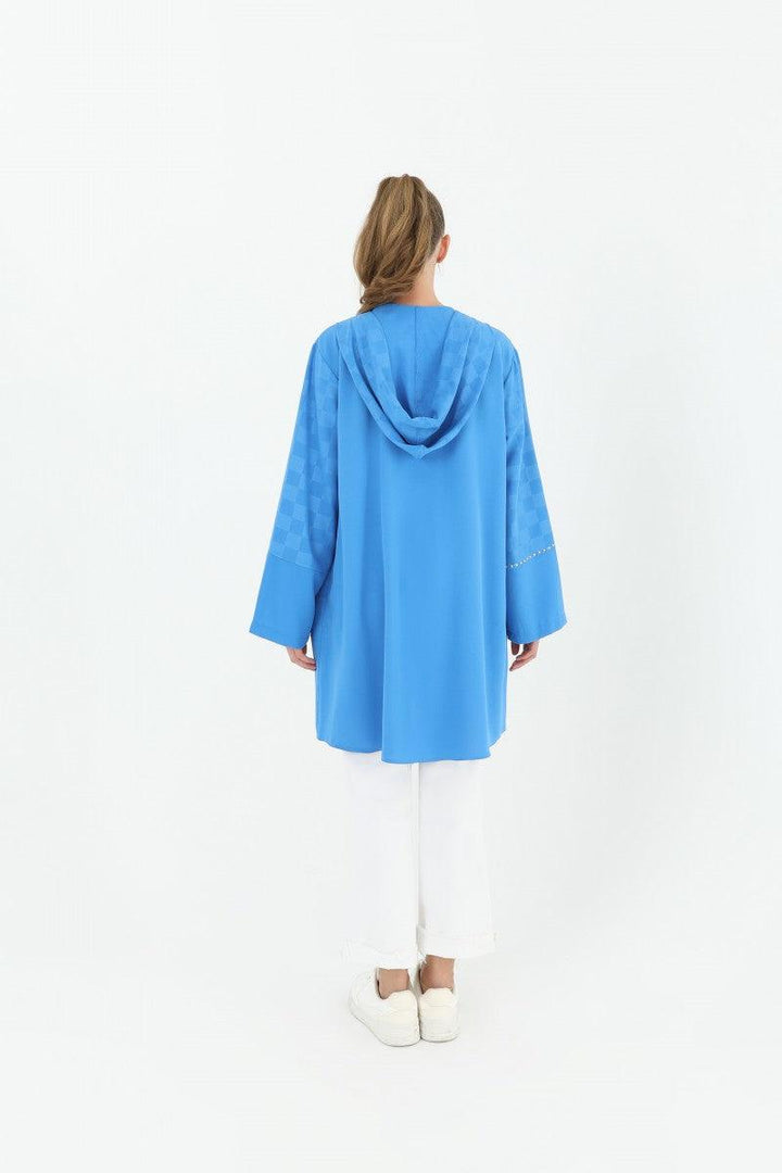 Hooded Tunic - Blue - modestanbul