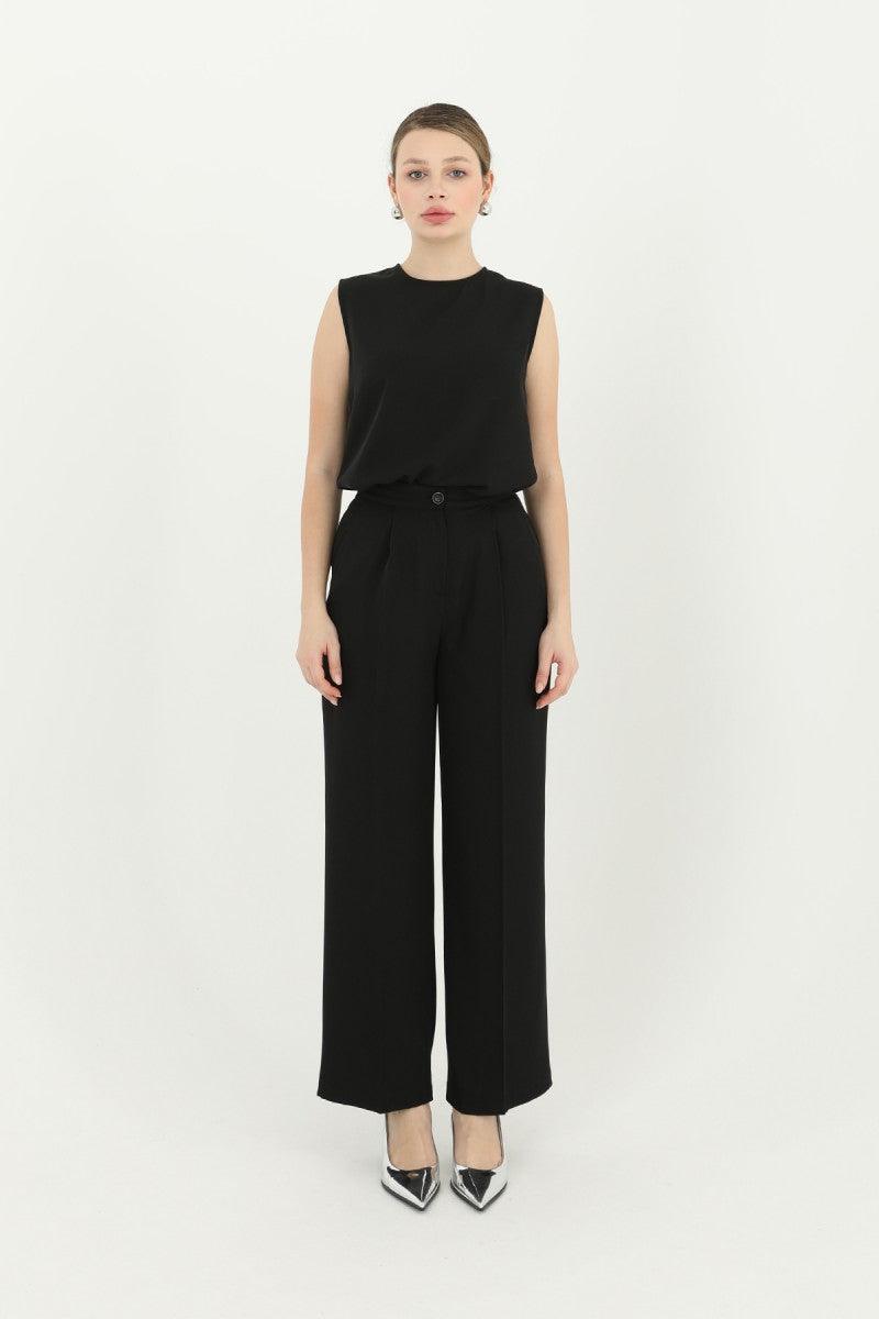 Palazzo Trouser - Black - modestanbul