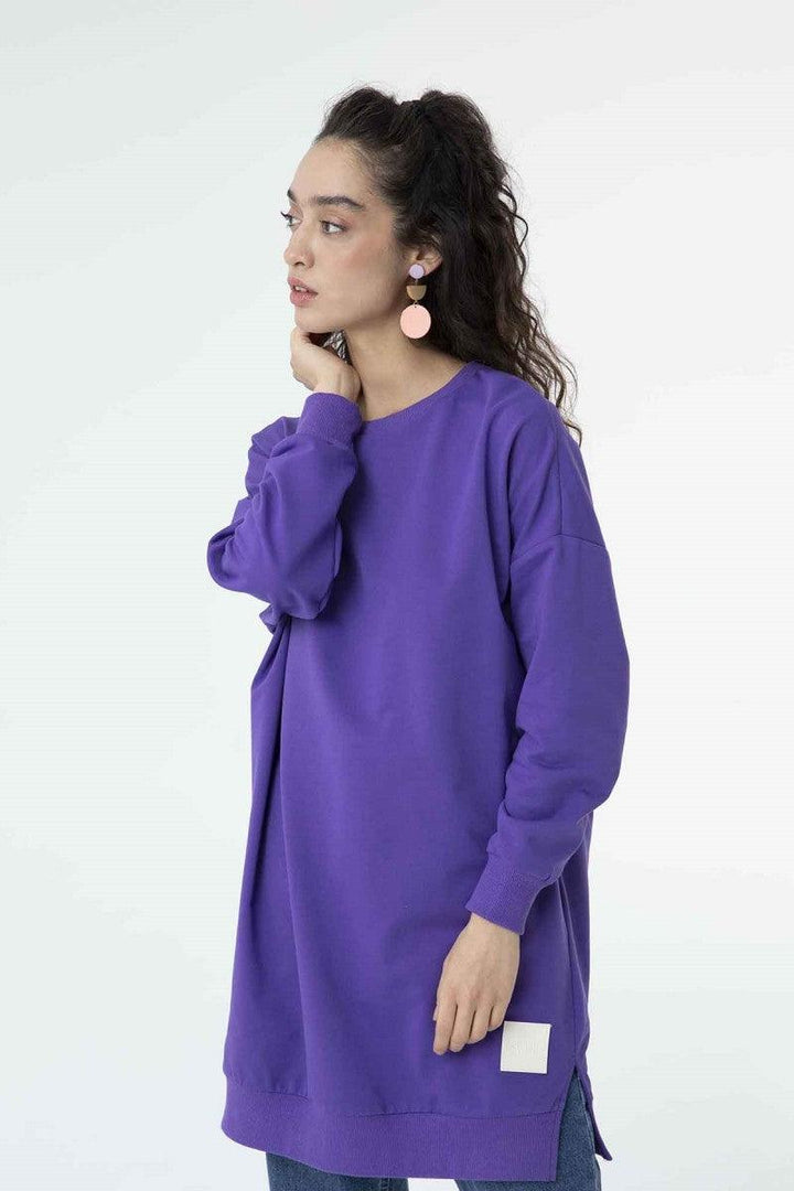 Basic Tunic - Light Lilac - modestanbul