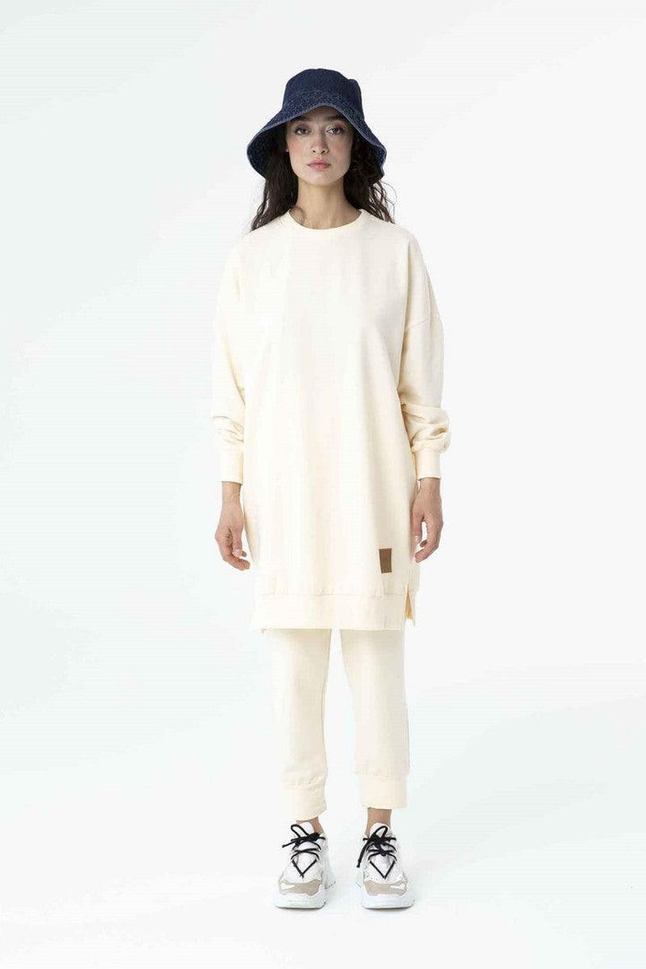 Basic Tunic - Dark Beige - modestanbul