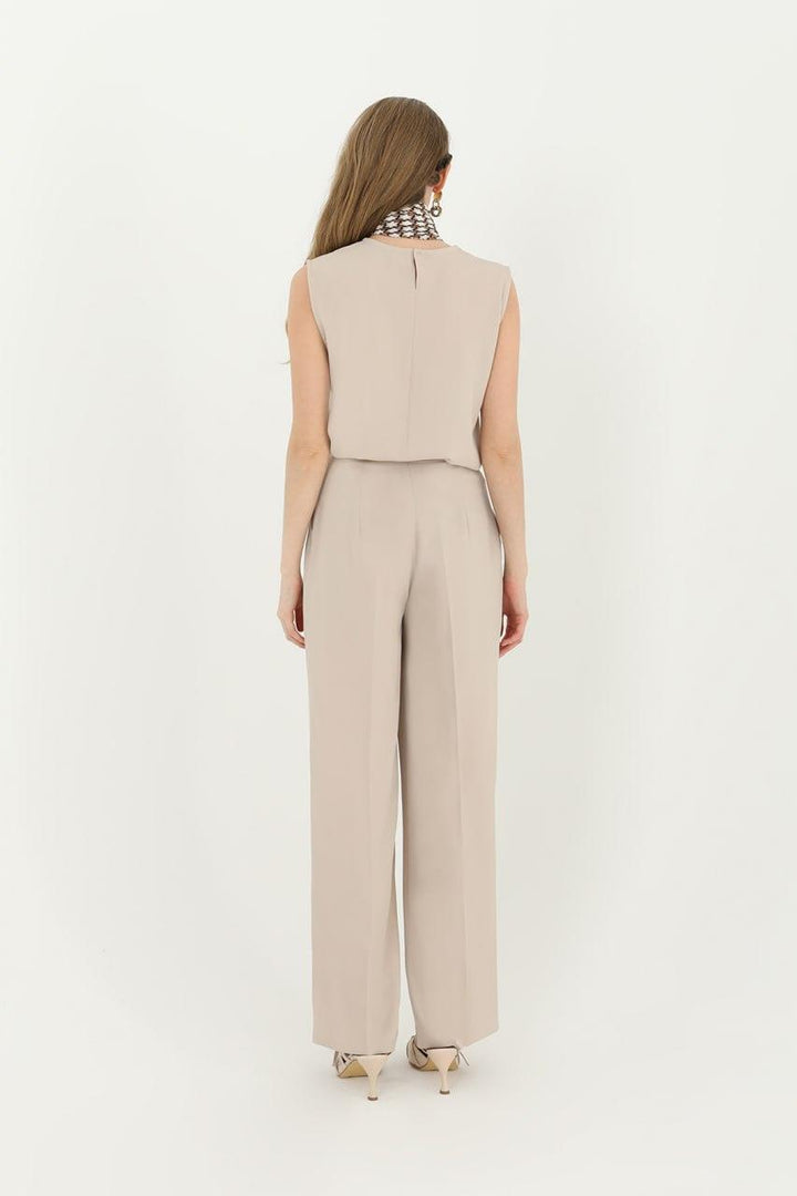 Palazzo Trouser - Beige - modestanbul