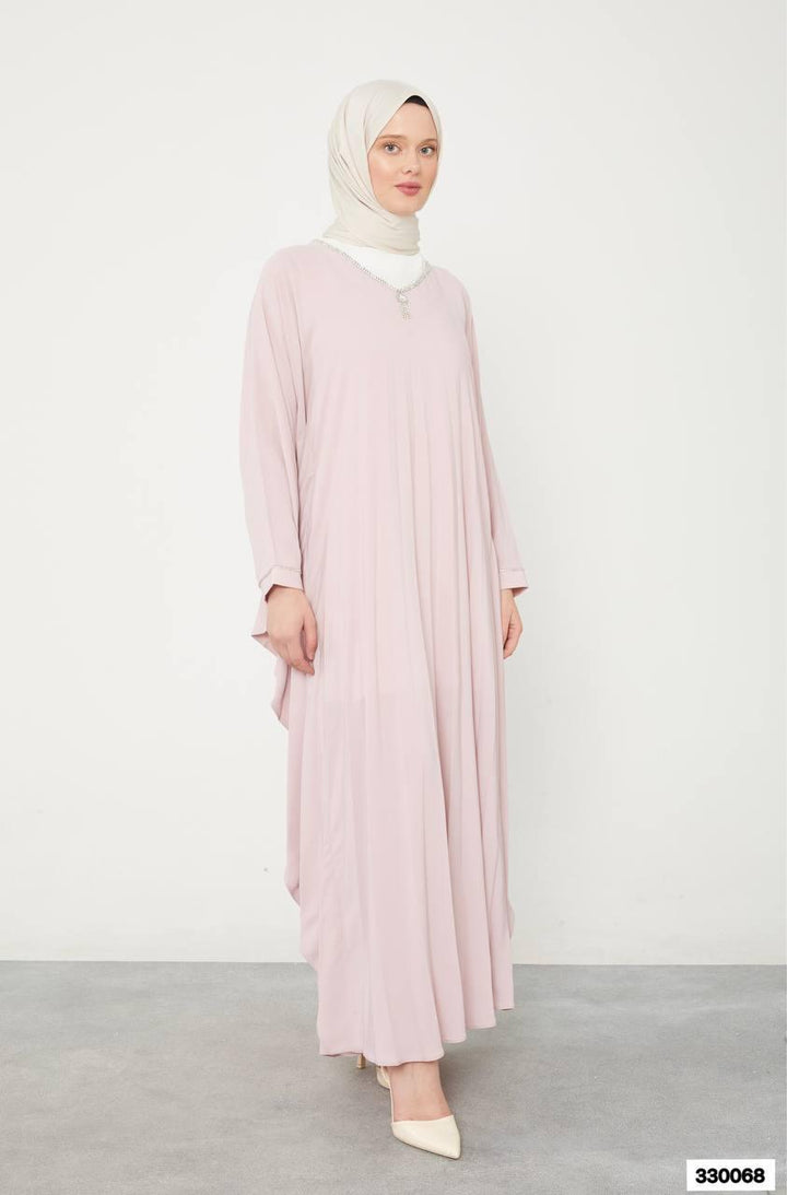 Batwing Sleeve Abaya - Rose - modestanbul