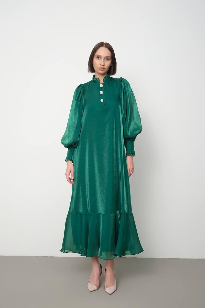 Collar Lace Organze - Green - modestanbul