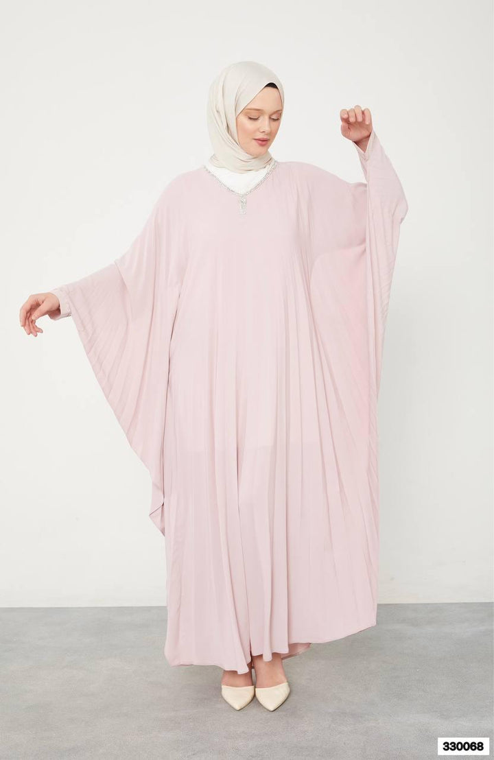 Batwing Sleeve Abaya - Rose - modestanbul