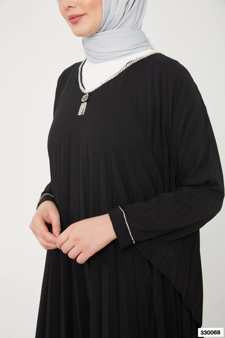 Batwing Sleeve Abaya - Black - modestanbul