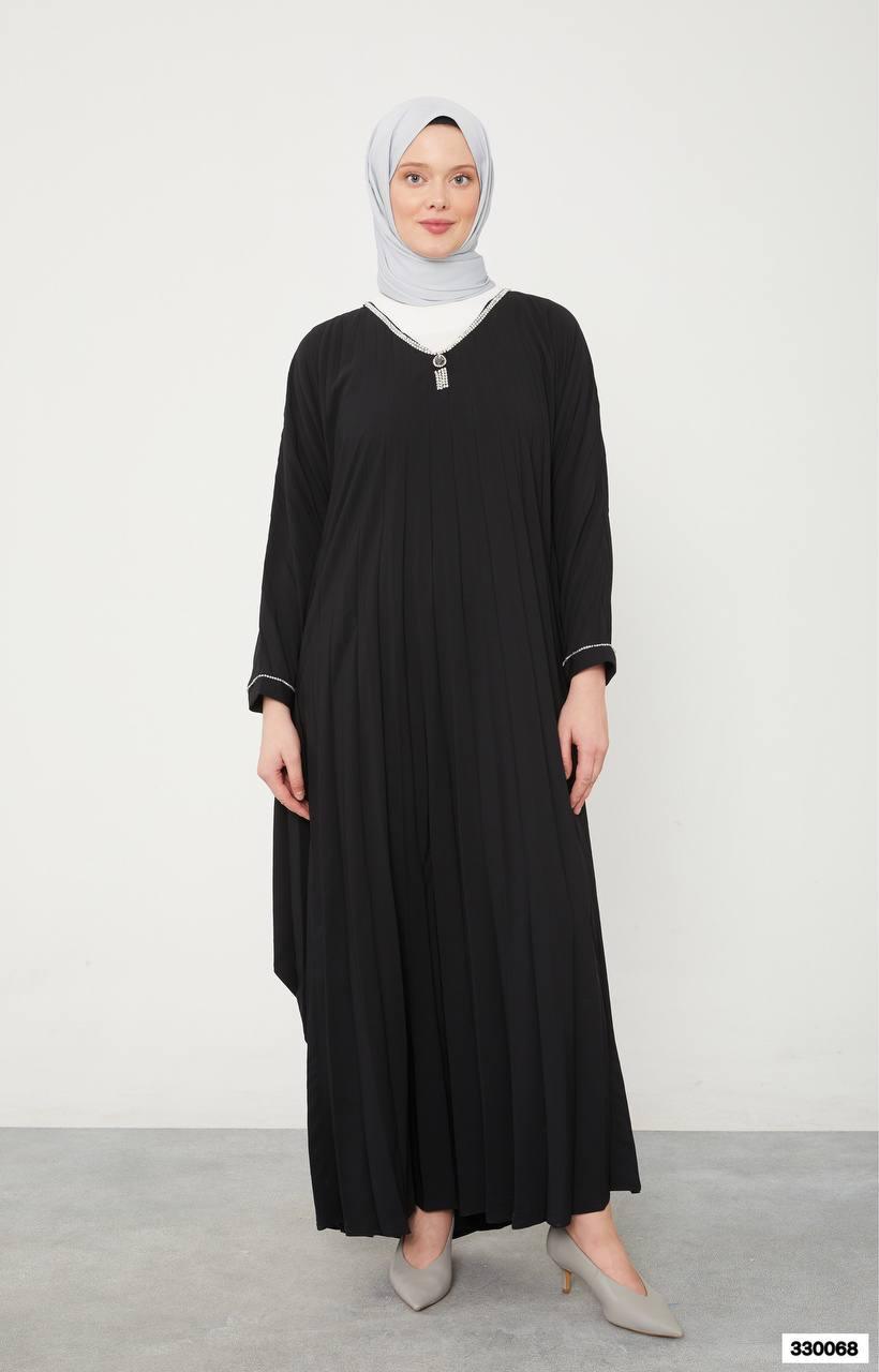 Batwing Sleeve Abaya - Black - modestanbul