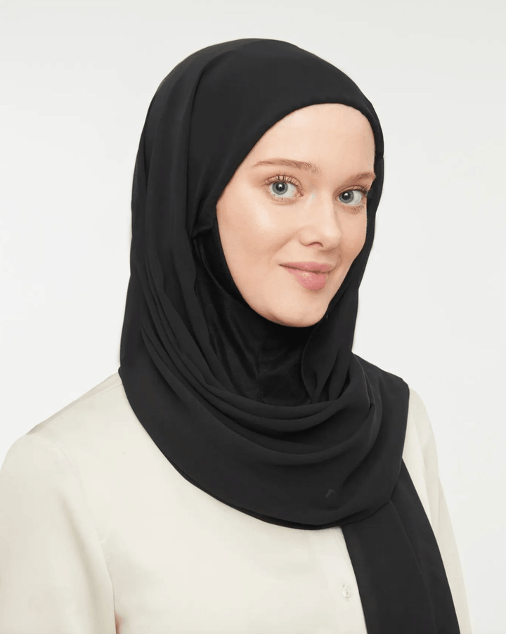 Hijab Chiffon Shawl- Black - modestanbul