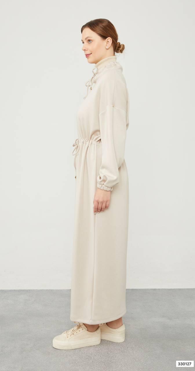 Dress with Lace Luca - Beige - modestanbul