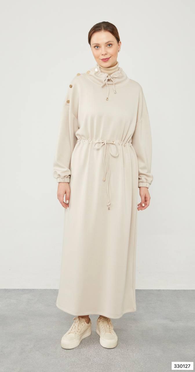 Dress with Lace Luca - Beige - modestanbul