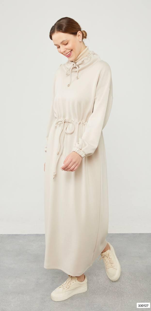 Dress with Lace Luca - Beige - modestanbul