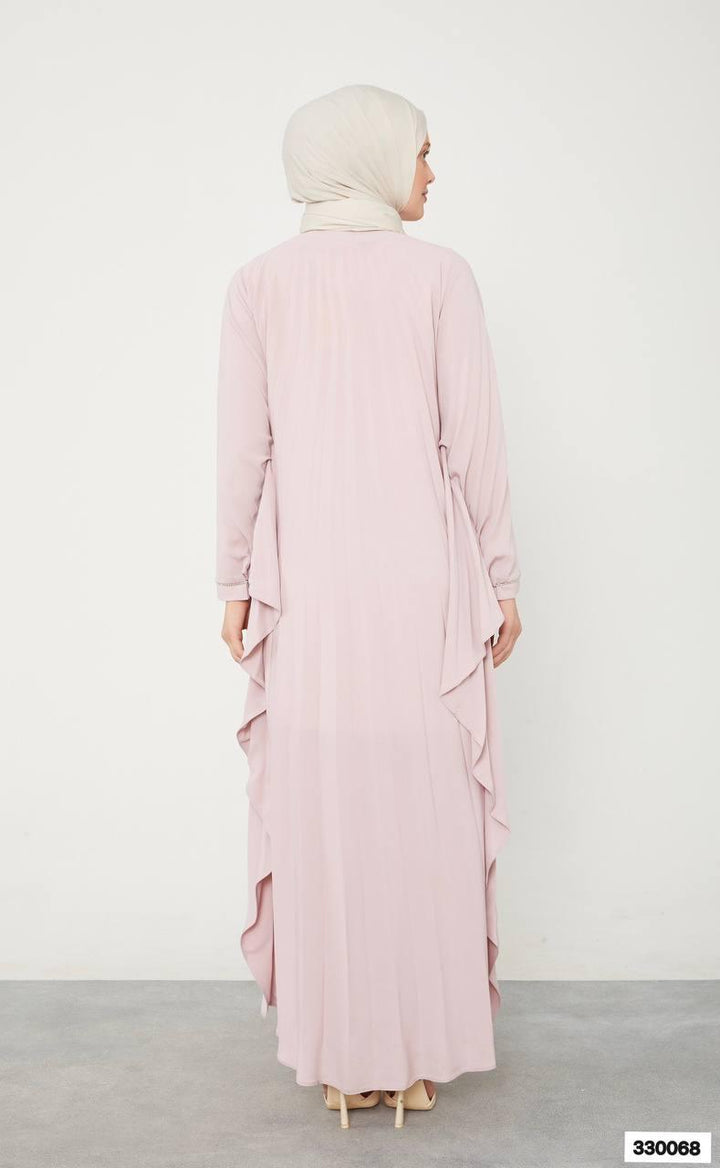 Batwing Sleeve Abaya - Rose - modestanbul