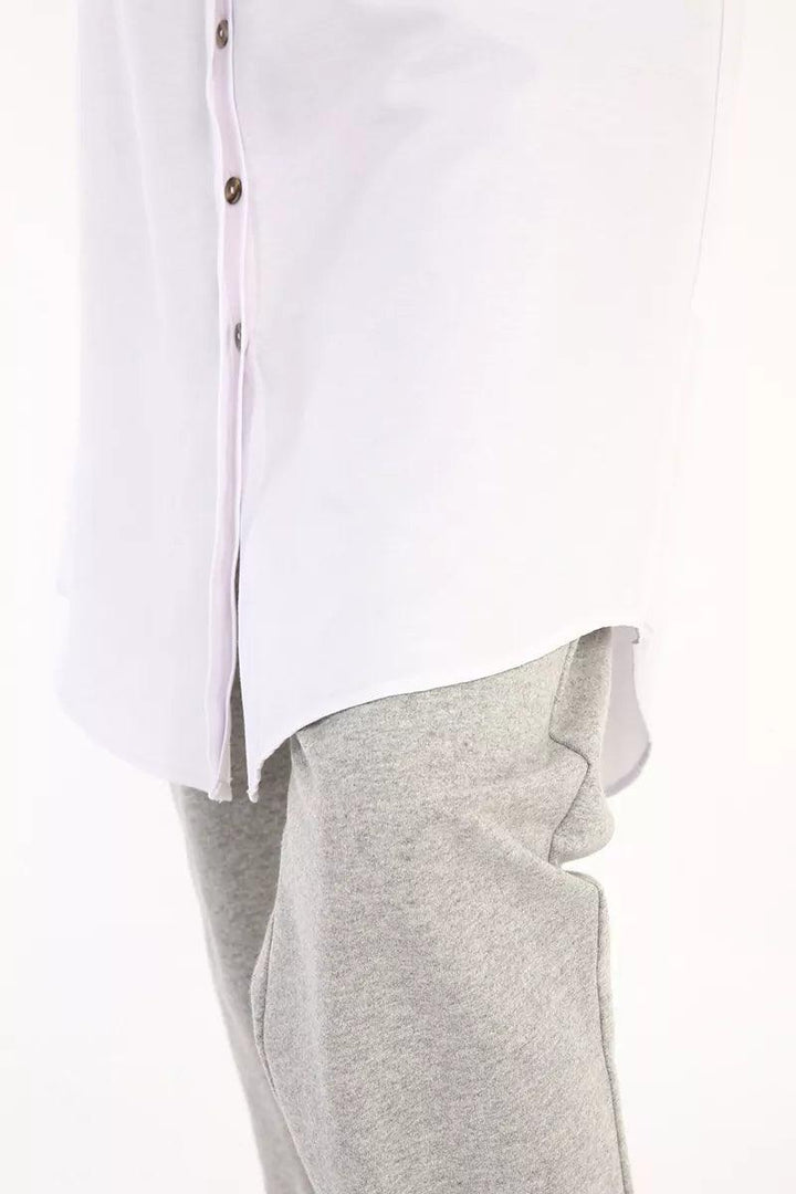 Cotton Shirt Detailed Skirt Lining - White - modestanbul