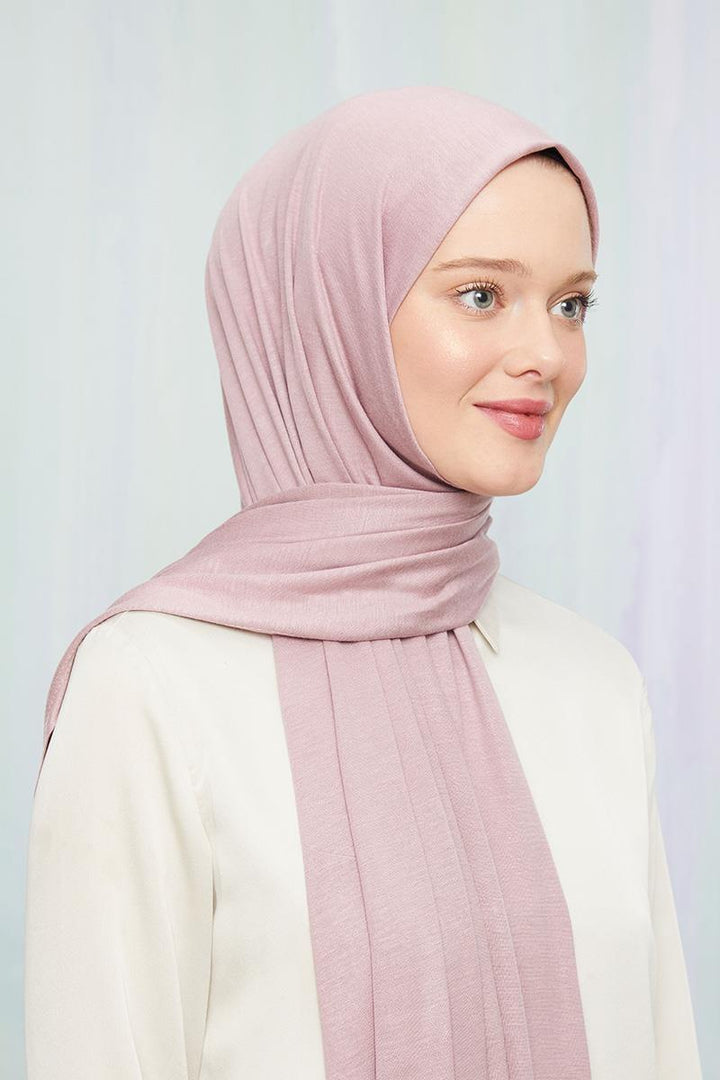 Combed Shawl - Pink - modestanbul