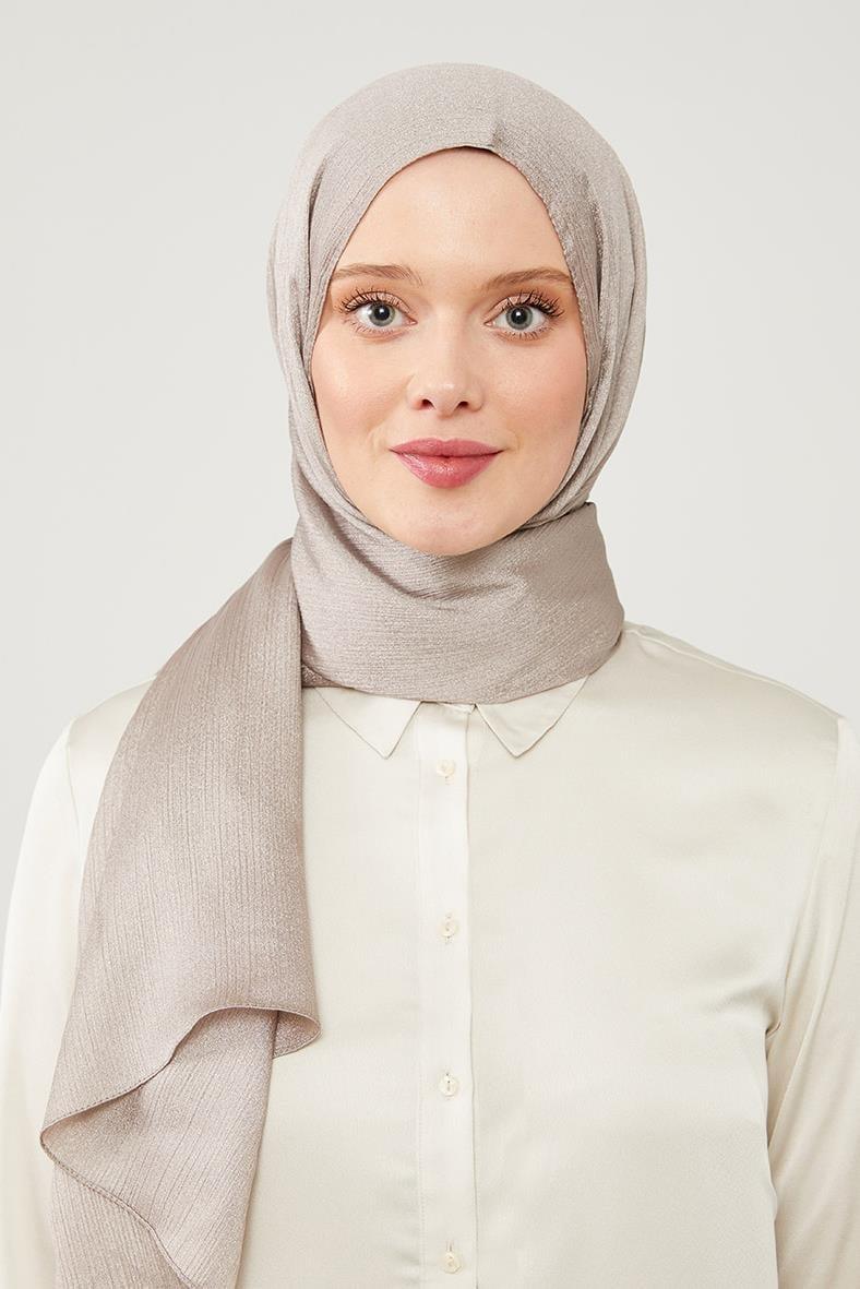 Crystal Yoryo Shawl - Light Mink - modestanbul