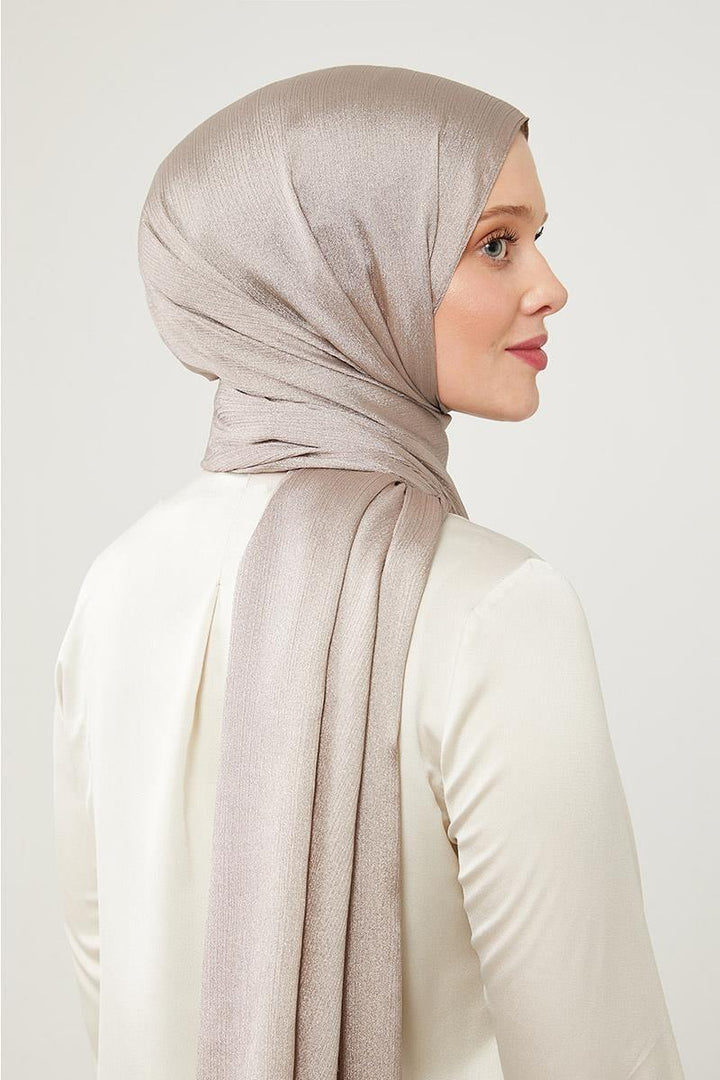 Crystal Yoryo Shawl - Light Mink - modestanbul