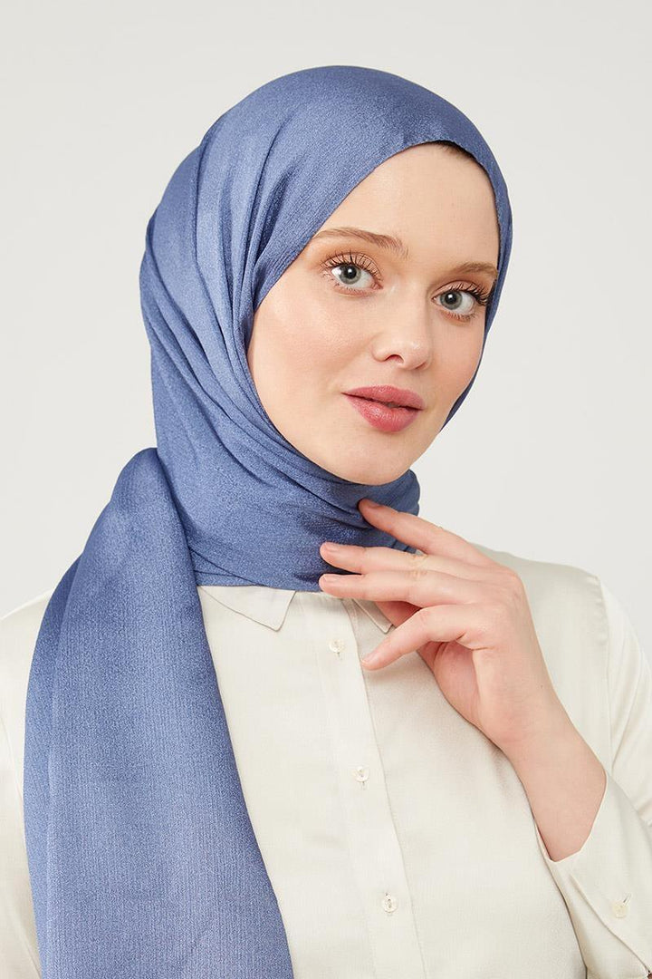 Crystal Yoryo Shawl - Indigo - modestanbul