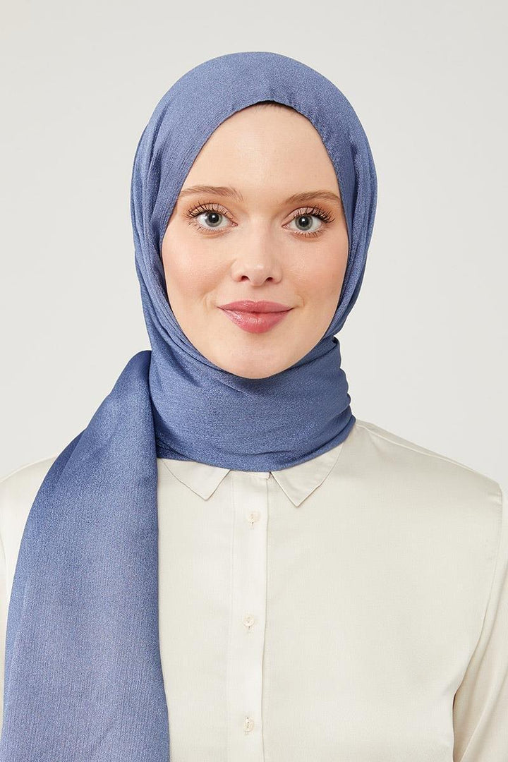 Crystal Yoryo Shawl - Indigo - modestanbul