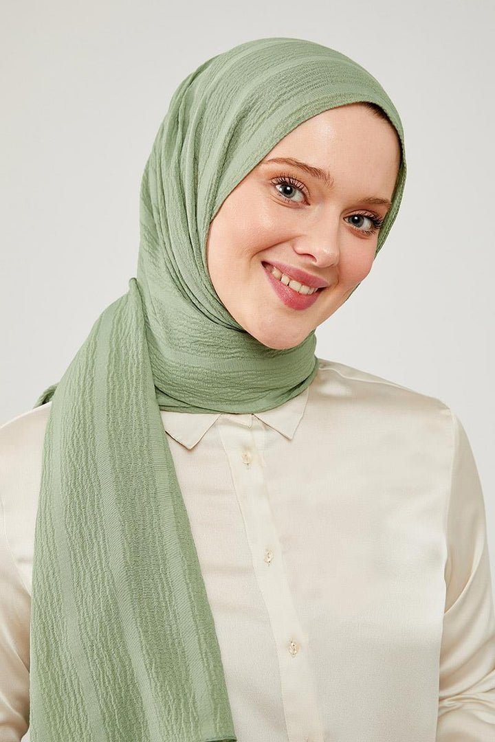 Naturel Line Shawl - Mint Green - modestanbul