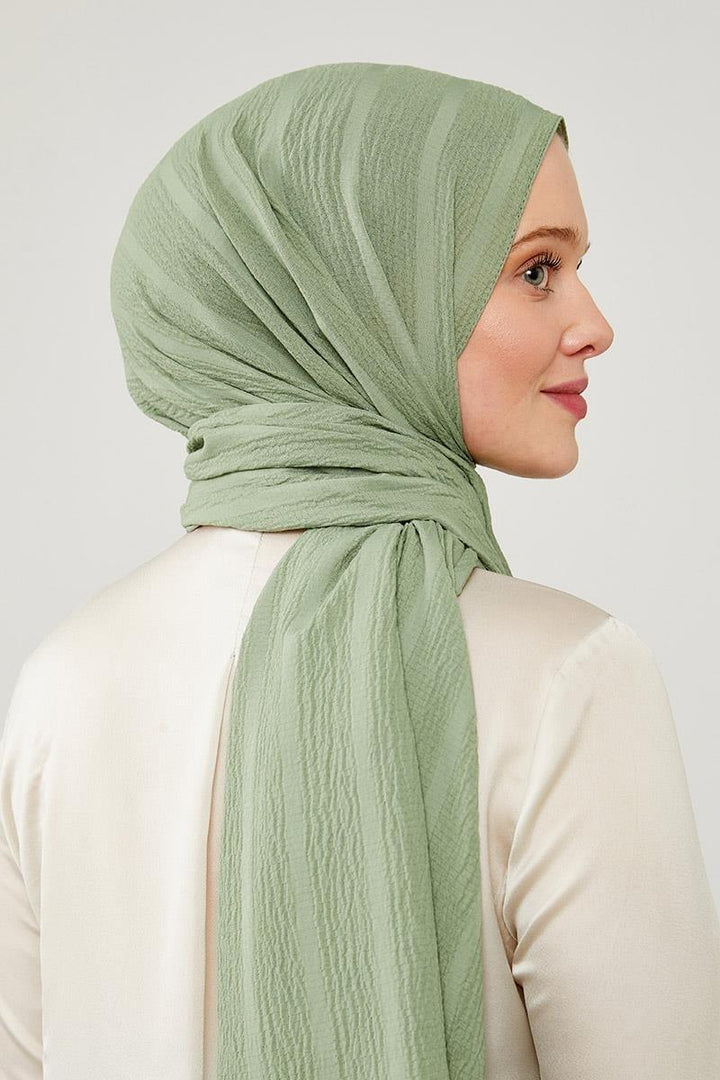 Naturel Line Shawl - Mint Green - modestanbul