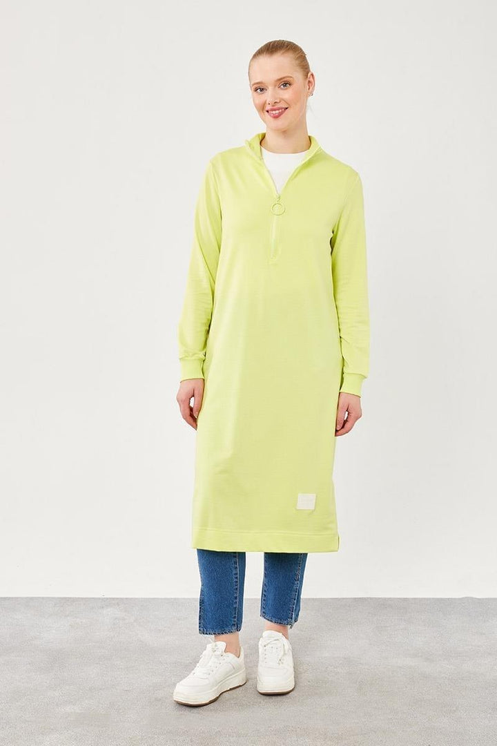 Dog Collar Zipped Tunic - Benetton - modestanbul