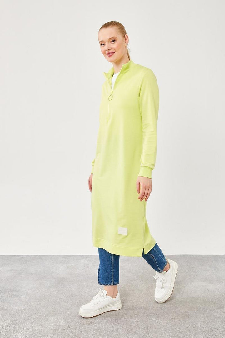 Dog Collar Zipped Tunic - Benetton - modestanbul