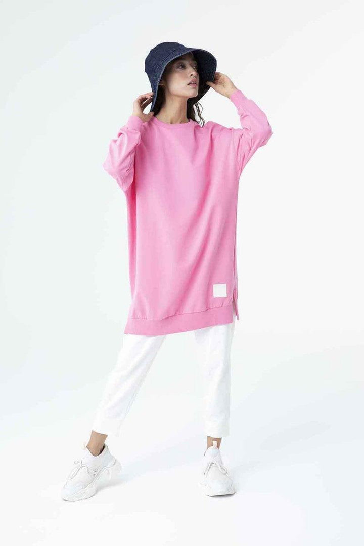 Basic Tunic - Light Pink - modestanbul