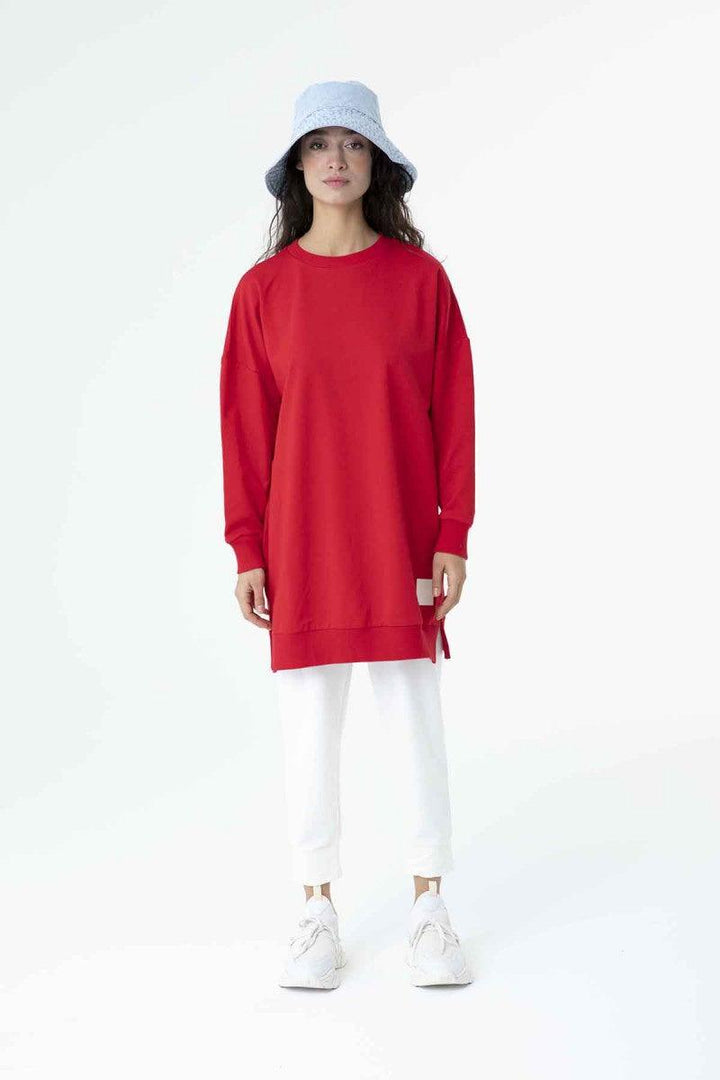 Basic Tunic - Light Red - modestanbul