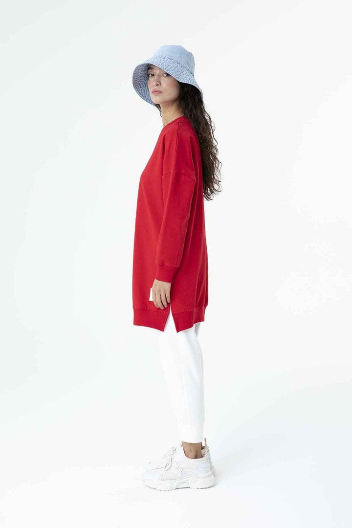 Basic Tunic - Light Red - modestanbul