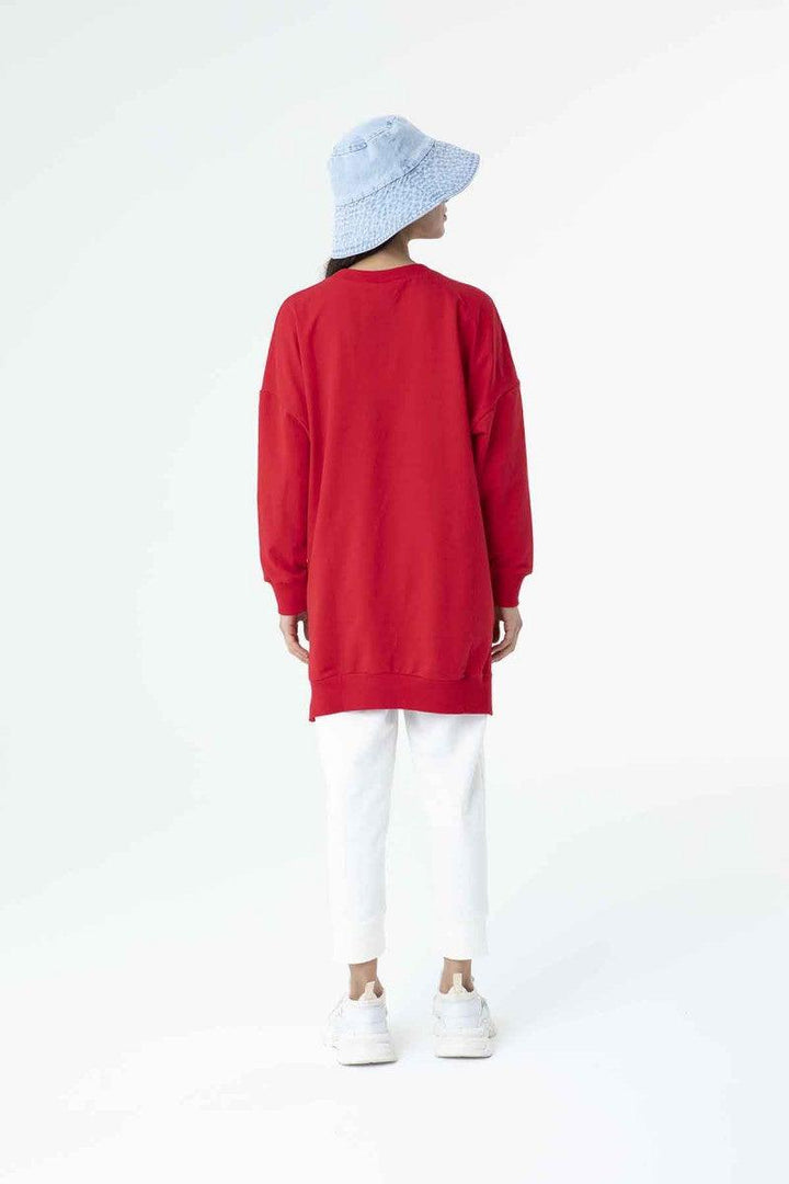 Basic Tunic - Light Red - modestanbul