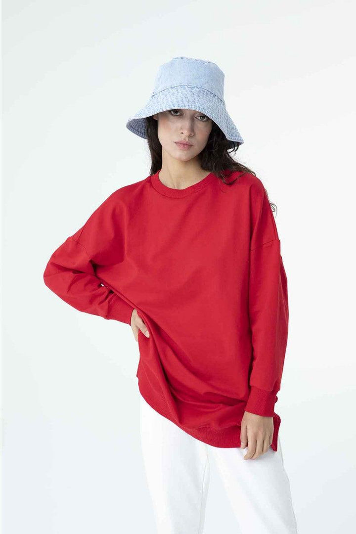 Basic Tunic - Light Red - modestanbul