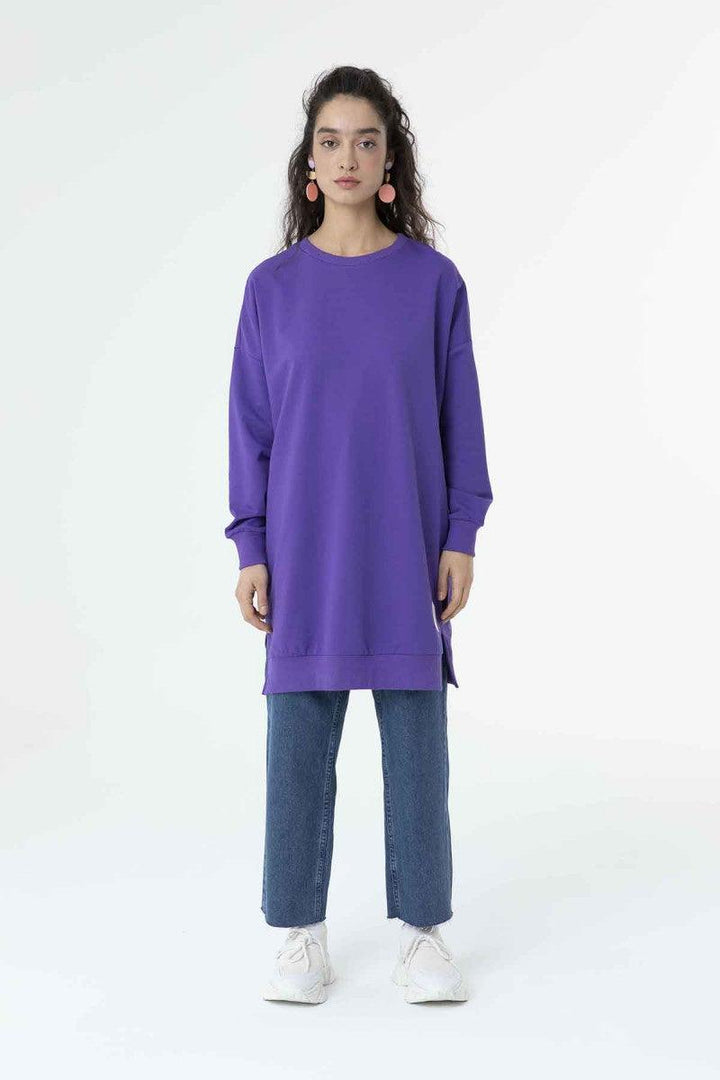 Basic Tunic - Light Lilac - modestanbul