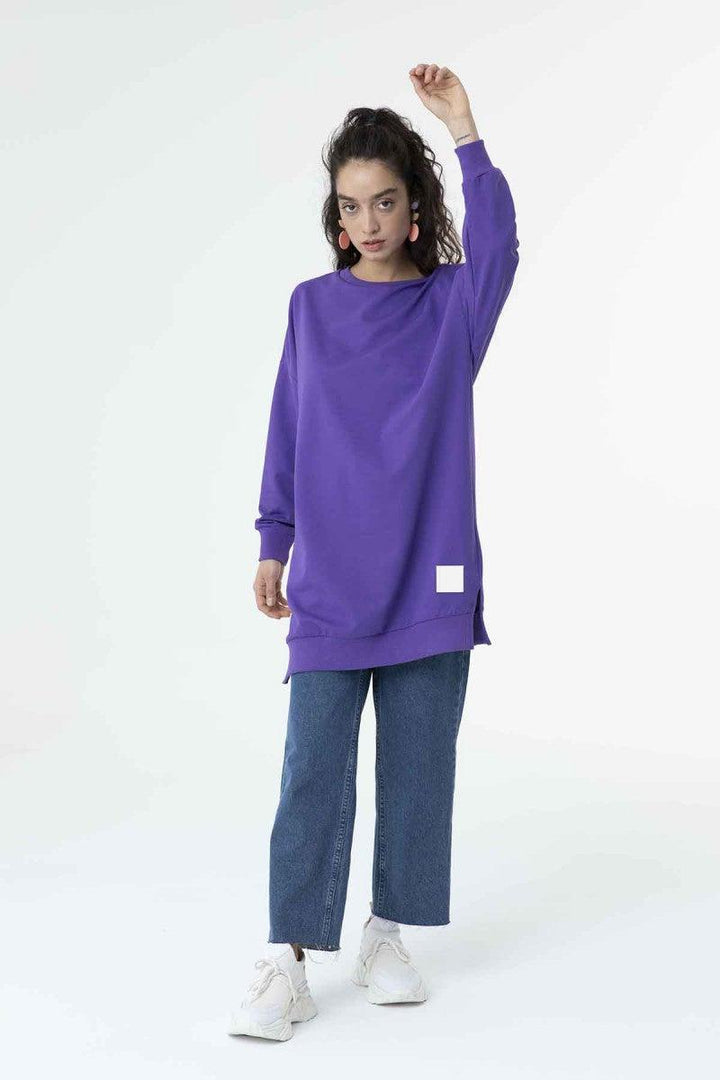 Basic Tunic - Light Lilac - modestanbul